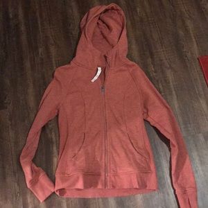 Cotton Terry Full Zip Hoodie with Thumb Holes